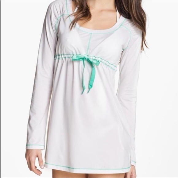 Prana Women’s White Felicity Long Sleeve Swim Cover Up Size XS - Picture 1 of 8
